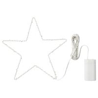 STRÅLA Подвесной светодиодный светильник, на батарейках/в форме звезды, 27 см IKEA 90534526
