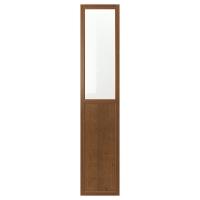 OXBERG Drzwi panelowe/szklane, brązowy okleina jesionowa, 40x192 cm