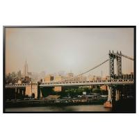 BJÖRKSTA Obraz z ramą, Most Manhattan/czarny, 118x78 cm