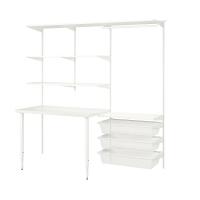 BOAXEL/LAGKAPTEN Комбинация шкаф/столешниц 207x62x201 см. 394.409.46 Белый IKEA 