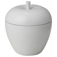 ANSPRÅKSLÖS Świeca zapachowa w pojemniku met, jabłko/Jabłko i gruszka biały, 9 cm