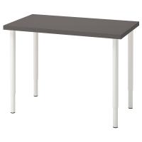 LINNMON/OLOV Стол письменный Чёрный/Белый 100х60 IKEA