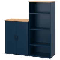 SKRUVBY IKEA 494.946.46 Книжный шкаф 130x140 см чёрно-синий