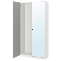 PAX Szafa/2 drzwi, biały/Vikedal lustro, 100x38x201 cm