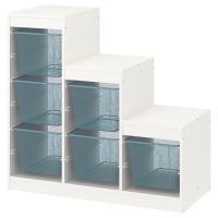 TROFAST Стеллаж с ящиками белый/грифельно-синий 99x44x94 см IKEA