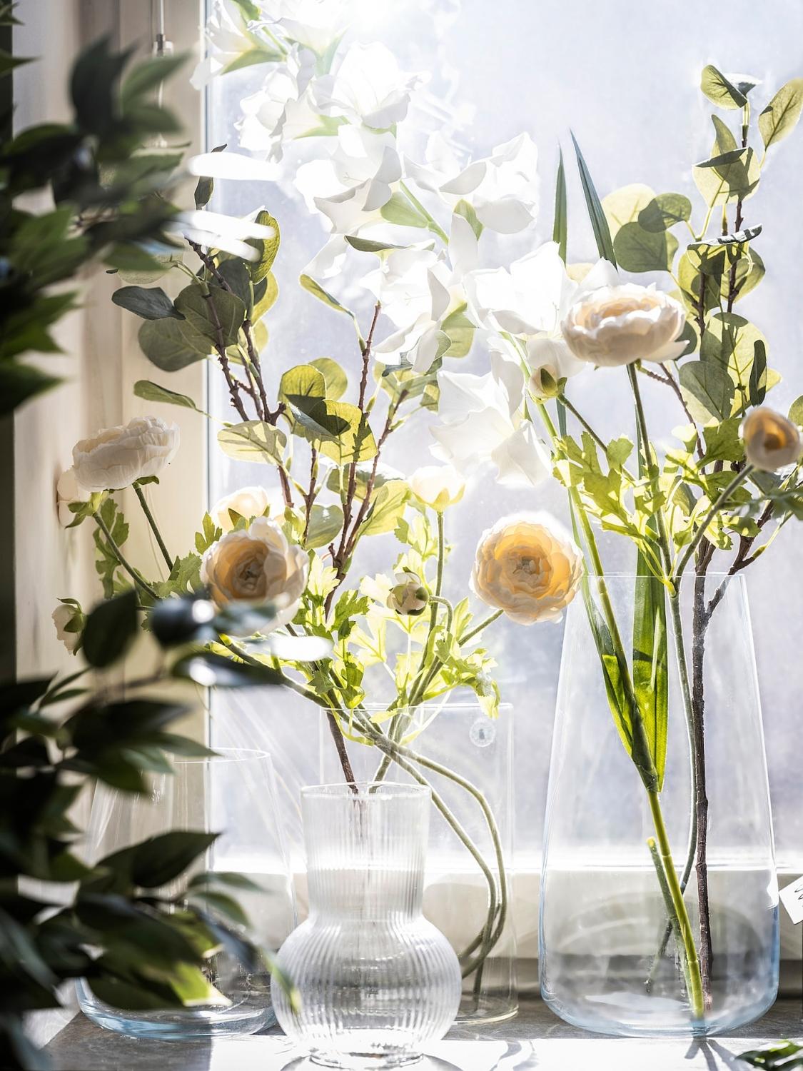 SMYCKA IKEA 203.357.14 Лютик цветок искусственный 52 см белый