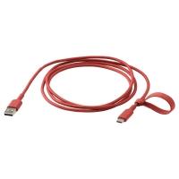 LILLHULT USB-A na USB-C, czerwony, 1.5 m