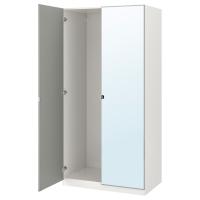 PAX Szafa/2 drzwi, biały/Vikedal lustro, 100x60x201 cm
