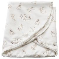 LEN Pokrycie poduszki do karmienia, w króliki/biały, 60x50x18 cm