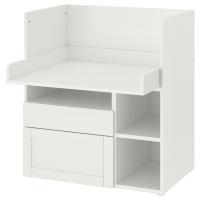SMÅSTAD Biurko, biały biała rama/z 2 szufladami, 90x79x100 cm