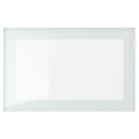 GLASSVIK Стеклянная дверь, белый/прозрачное стекло, 60x38 см