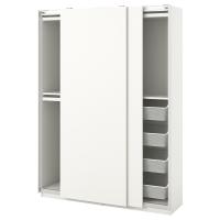 PAX / HASVIK Kombinacja szafy, biały, 150x44x201 cm