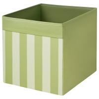DRÖNA Pudełko, wzór zielony/beżowy, 33x38x33 cm