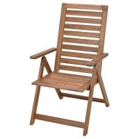 NÄMMARÖ Садовый стул с откидной спинкой складной светло-коричневая морилка