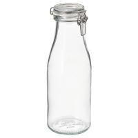 KORKEN Słoik w kształcie butelki z pokr, szkło bezbarwne, 1.4 l