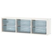 TROFAST Навесная полка белый/сланцево-синий 99x21x30 см IKEA