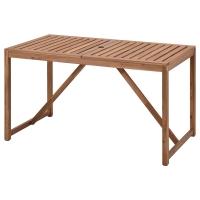 NÄMMARÖ Садовый стол светло-коричневая морилка, 140x75 см
