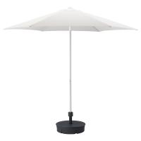 HÖGÖN Зонт с основанием, белый/Grytö темно-серый, 270 см