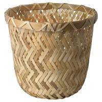 KLYNNON Osłonka doniczki, wykonano ręcznie bambus, 12 cm