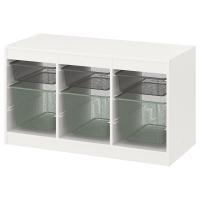 TROFAST Стеллаж с ящиками белый темно-серый/светло-серый 99x44x56 см IKEA