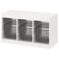 TROFAST Стеллаж с ящиками белый/темно-серый 99x44x56 см IKEA