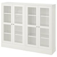 HAVSTA Regał/szklane drzwi, biały, 162x37x134 cm