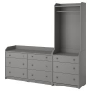 HAUGA Книжный шкаф Cерый 208x199 см. IKEA