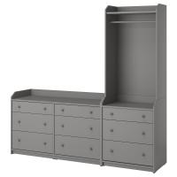 HAUGA Книжный шкаф Cерый 208x199 см. IKEA