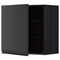 METOD Настенный шкаф с полками, черный / Upplöv матовый антрацит, 60x60 см