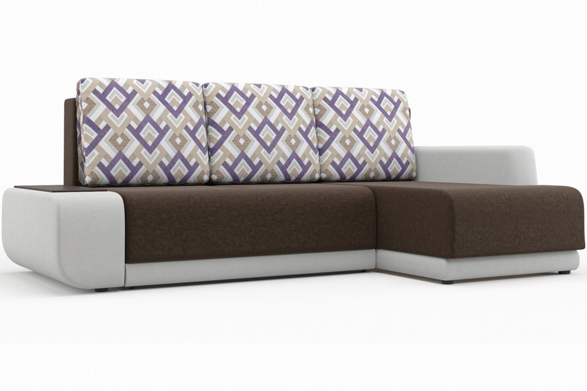 Соло (19) диван угловой правый (УП) Velvet lux 7/Ethnos 02