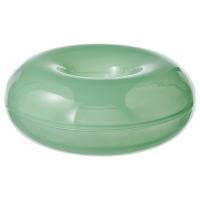 VARMBLIXT Miska z pokrywką, szkło/zielony, 18 cm