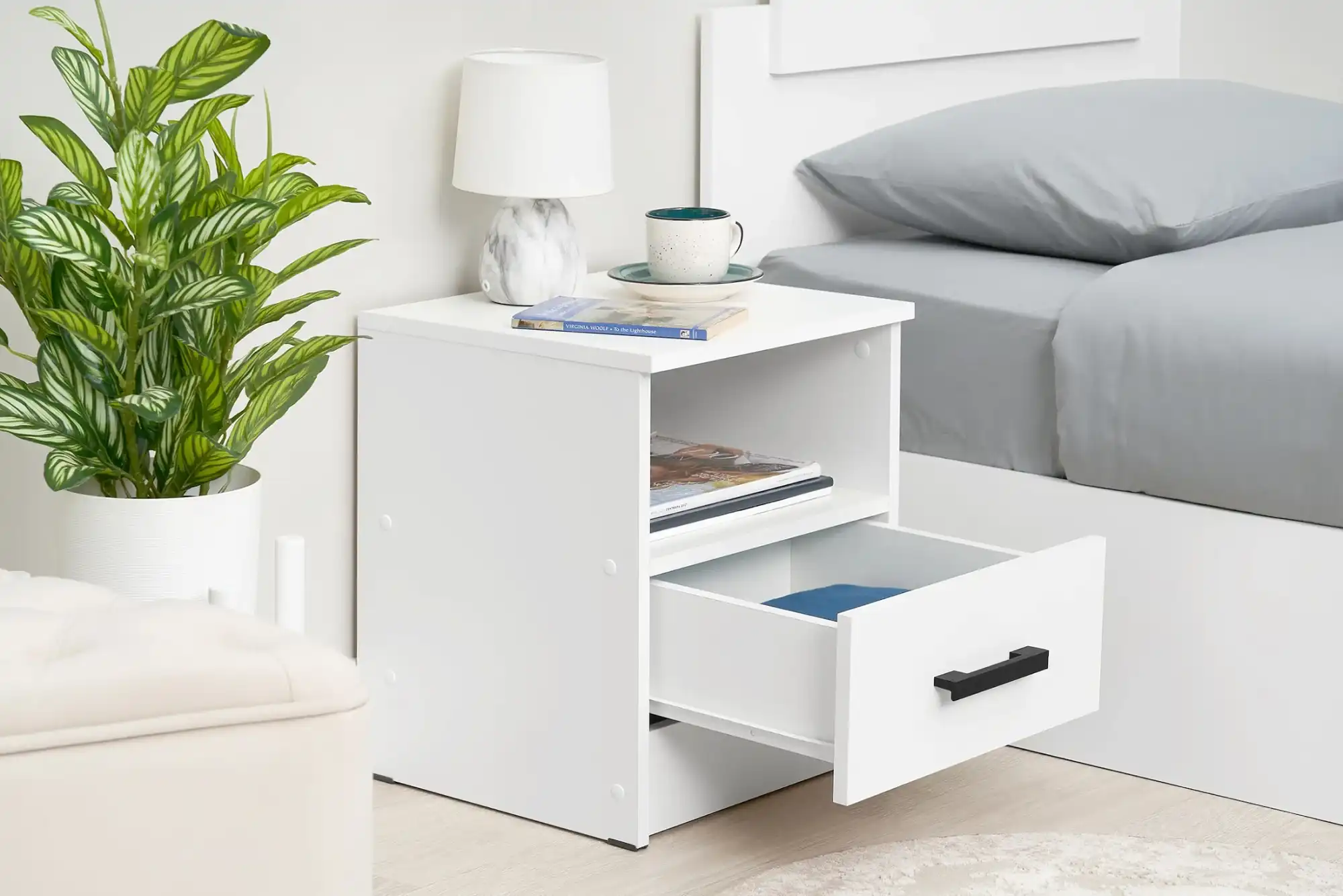 Тумба прикроватная белый ЭРА