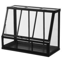 AKERBAR IKEA 505.371.69 Мини-теплица 45 см. закрытая/открытая/чёрная