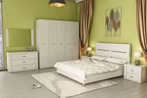 Борнео спальня модульная  Белый Глянец