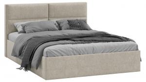 Глосс Кровать 160х200 (корпус без основания) Микровелюр Jercy Cream