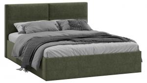 Глосс Кровать 160х200 (корпус без основания) Микровелюр Jercy Deep Green