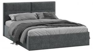 Глосс Кровать 160х200 (корпус без основания) Микровелюр Jercy Graphite