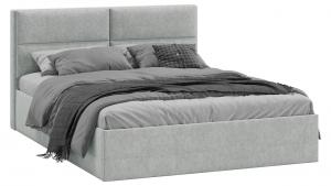 Глосс Кровать 160х200 (корпус без основания) Микровелюр Jercy Silver