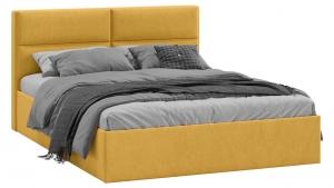 Глосс Кровать 160х200 (корпус без основания) Микровелюр Wellmart Yellow