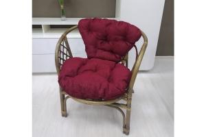 Bahama Подушка для кресла , ткань бордовая (верхняя – 38*44 см; нижняя – D 50 см)