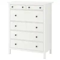 HEMNES IKEA 602.392.73 Комод 6 ящ. 108x131 см. Белая морилка
