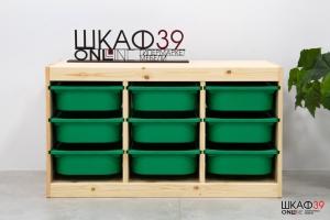 TROFAST IKEA 593.315.50 Стеллаж + контейнеры зеленые (расп с выст)