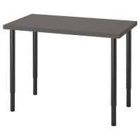 OLOV/LINNMON Письменный стол 100x60 см. 094.161.13 Тёмно-серый/Чёрный IKEA