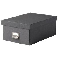 TJOG Коробка с крышкой, темно-серый 25x36x15 см