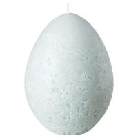 HEMBYGD ХЕМБЮГТ Неароматич свеча формовая, яйцевидной формы/серый 11.5 см