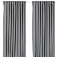 MAJGULL МАЙГУЛЛ Гардины, блокирующие свет, 2 шт., серый 145x300 см