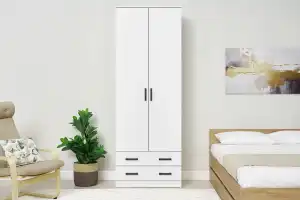 Дуэт Шкаф платяной Белый