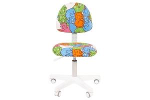 Chairman Kids 104 Кресло Ткань котики (белый пластик)