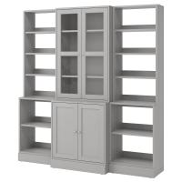HAVSTA Книжный шкаф / стеклянная дверь серый 203x47x212 см