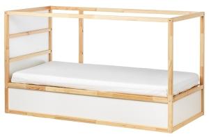 КУРА Двусторонняя кровать Белый / Сосна, 90x200 см IKEA 802.538.09